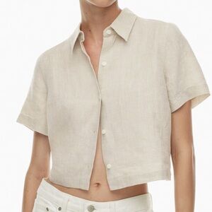 Aritzia Wilfred Gelato Linen Shirt